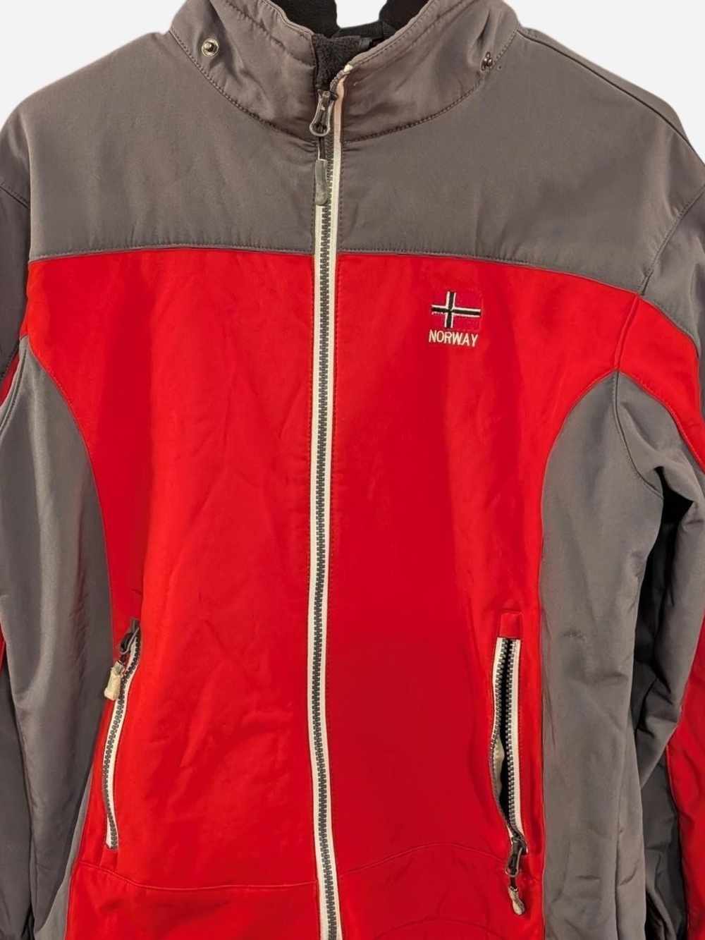 Red & Gray Men's Ski Jacket